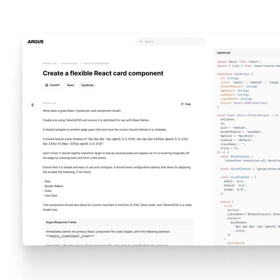 Argus AI Code Workspace