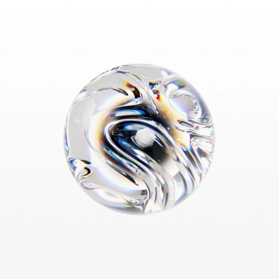 Argus Iridescent Glass Form